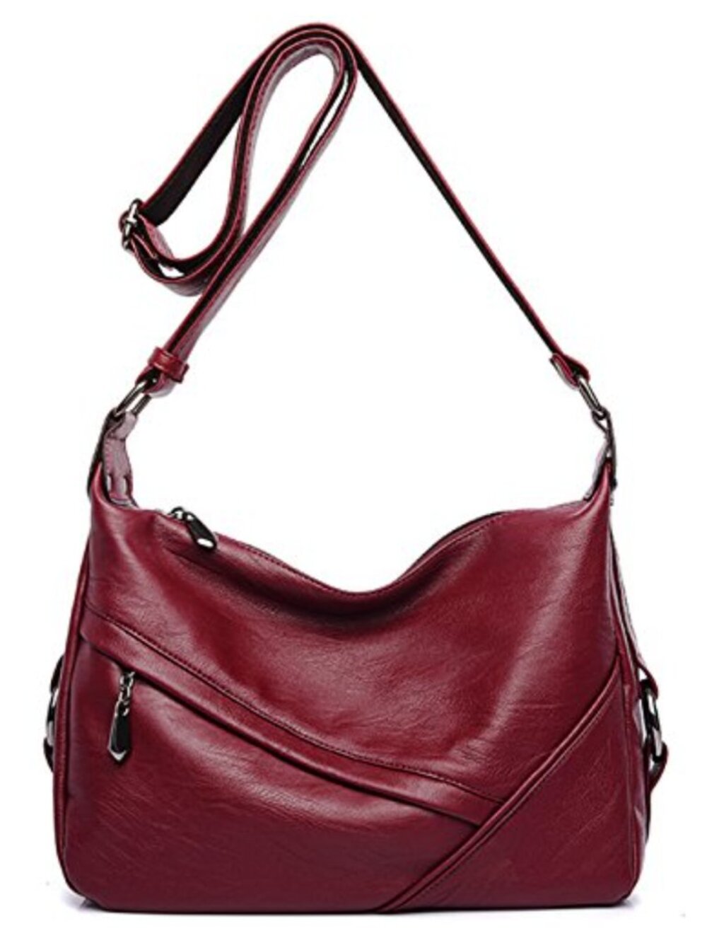 Women's Retro Sling Shoulder Bag Soft Faux Leather Adjustable Crossbody